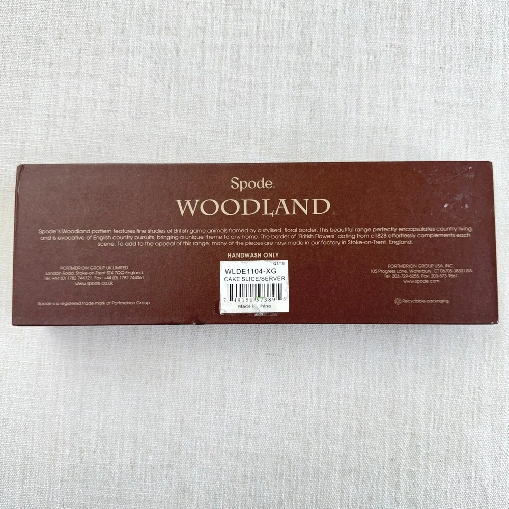 Spode Woodland Deer Cake Server Slice 10
